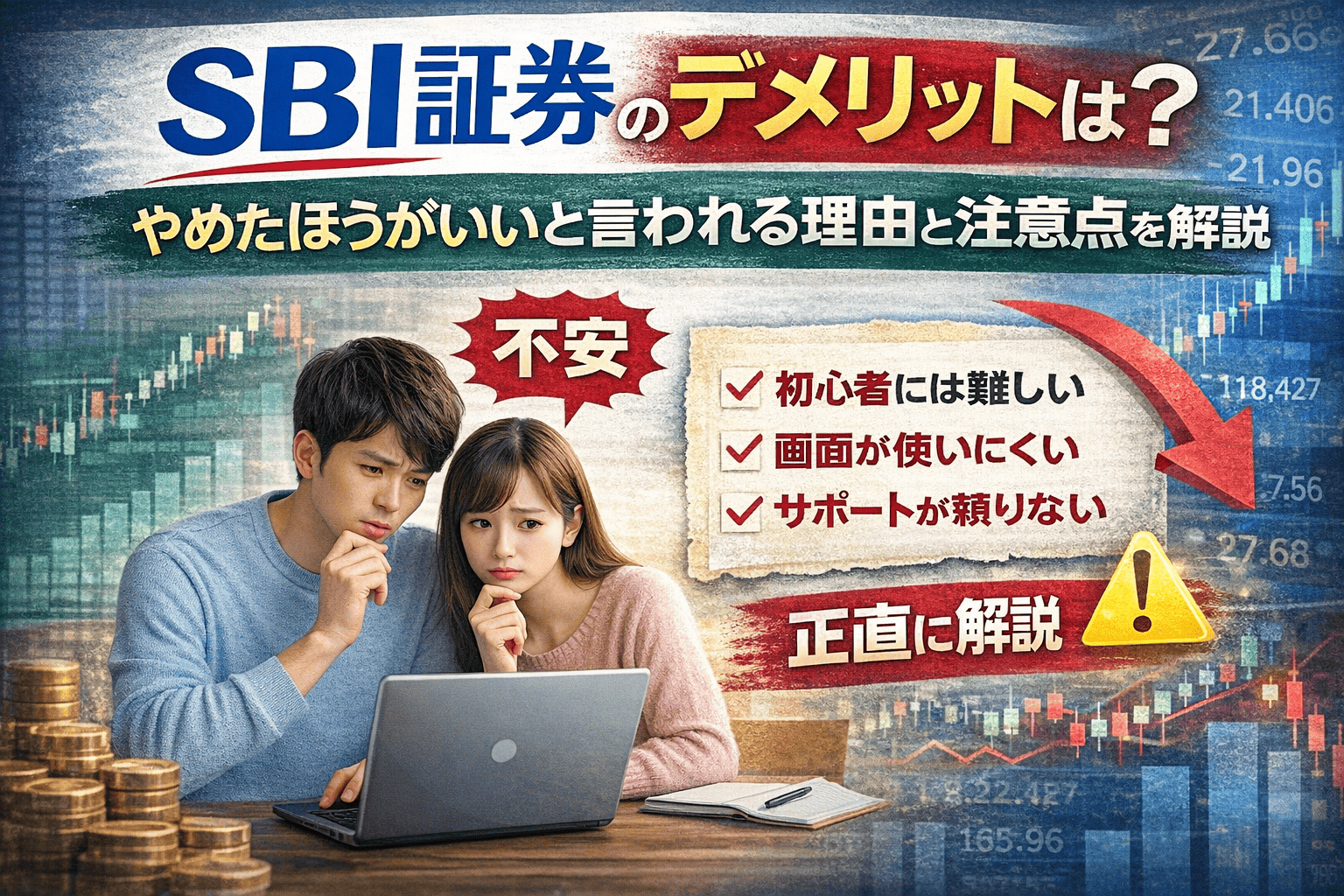 SBI証券のデメリットは？やめたほうがいいと言われる理由と注意点を正直に解説