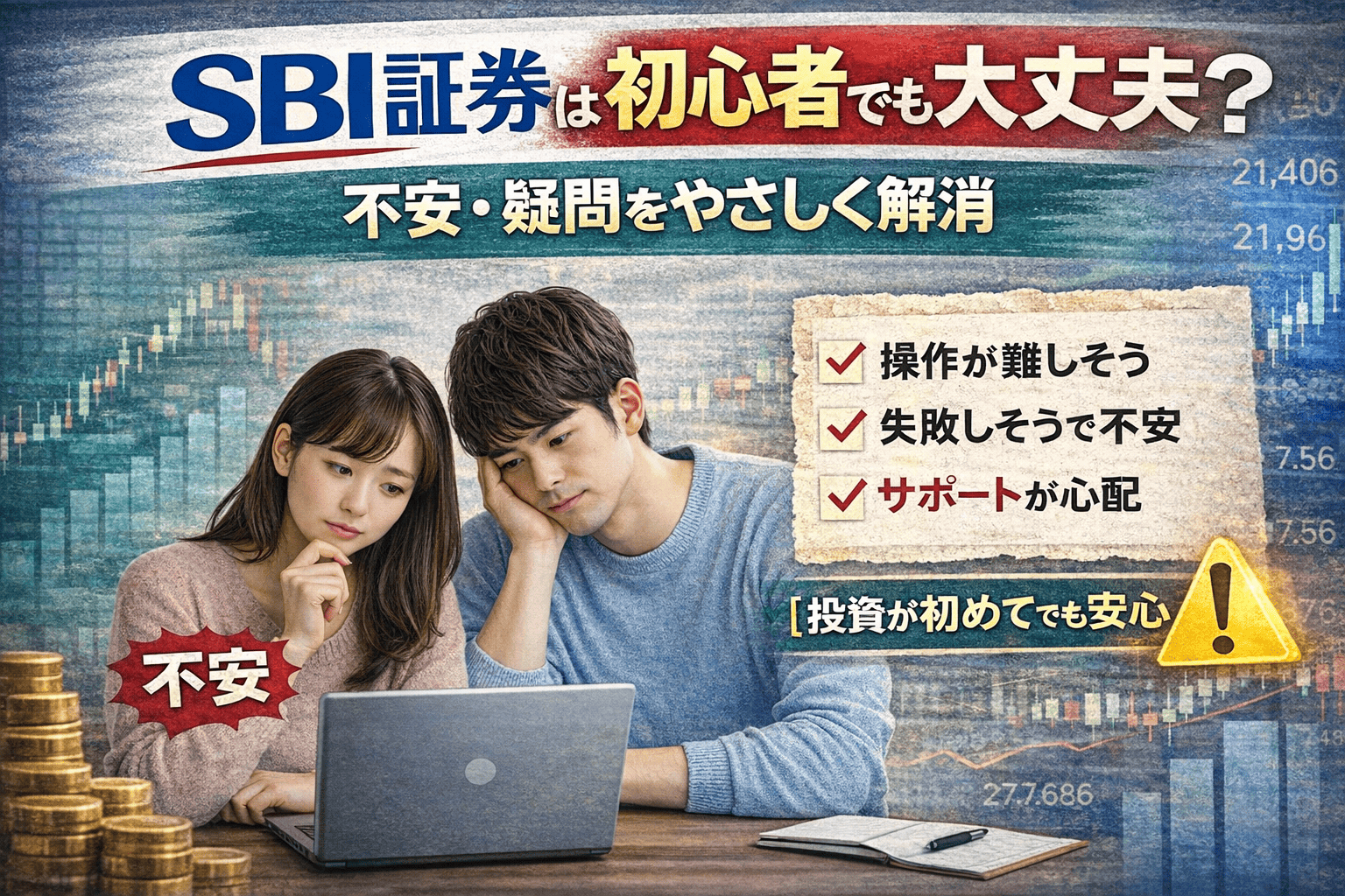 SBI証券は初心者でも大丈夫？不安・疑問をやさしく解消【投資が初めてでも安心】