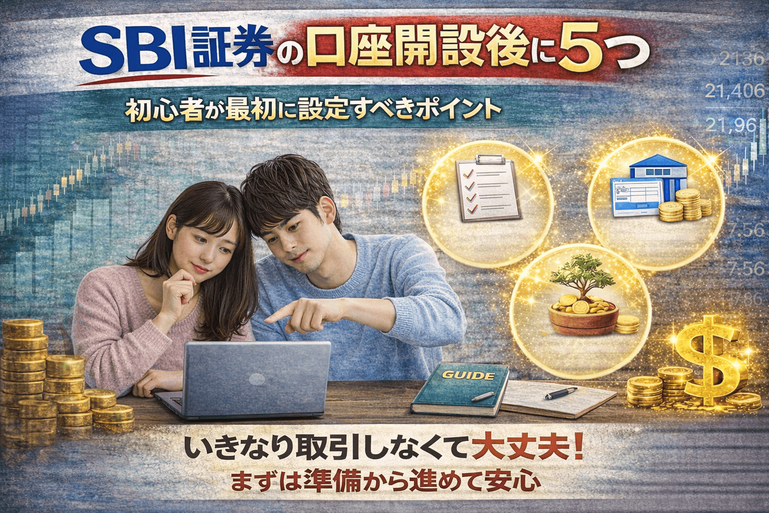 SBI証券の口座開設後にやること5つ｜初心者が最初に設定すべきポイント